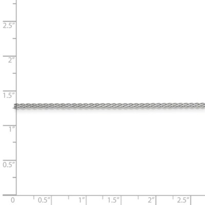 Pre-owned Superdealsforeverything Real 14kt White Gold 24 Inch 1.9mm Flat Wheat With Lobster Clasp Chain; 24 Inch