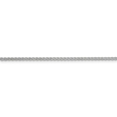 Pre-owned Superdealsforeverything Real 14kt White Gold 24 Inch 1.9mm Flat Wheat With Lobster Clasp Chain; 24 Inch