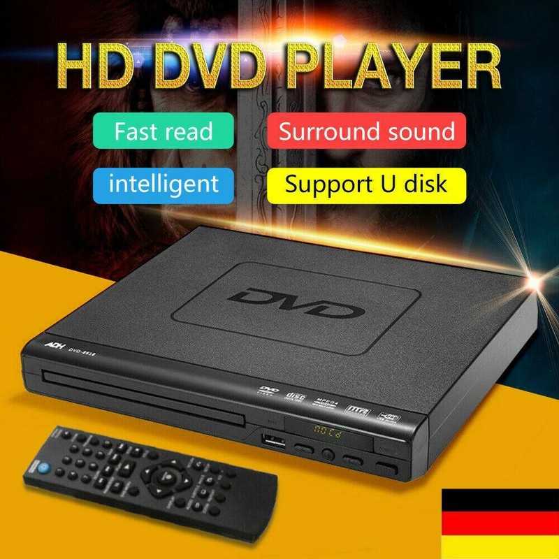 ADH CD DVD Player mit USB Anschluss Mediaplayer Upscaling USB 2.0 3.0 Tragbar~