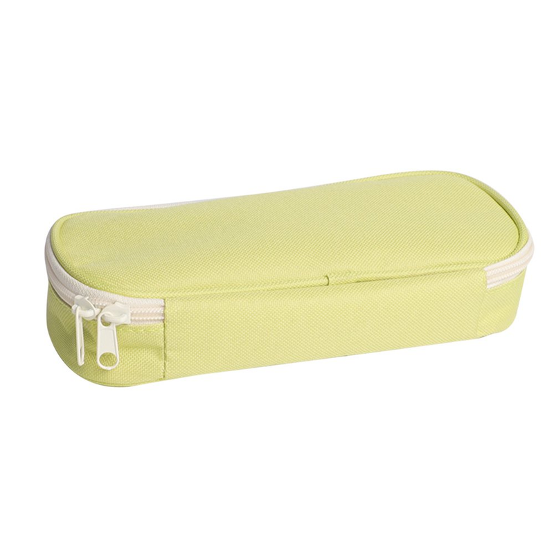 Large  Big Capacity 3 Compartments Canvas Pencil Pouch for Teen Boys Girls Schoo