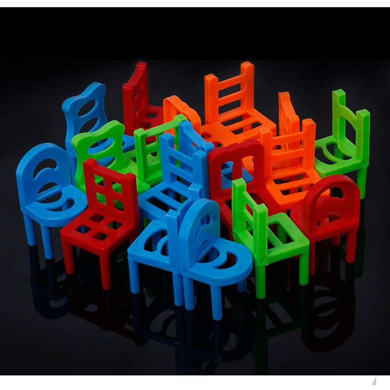Family Board Game Children Educational Toy Balance Stacking Chairs Office Game .