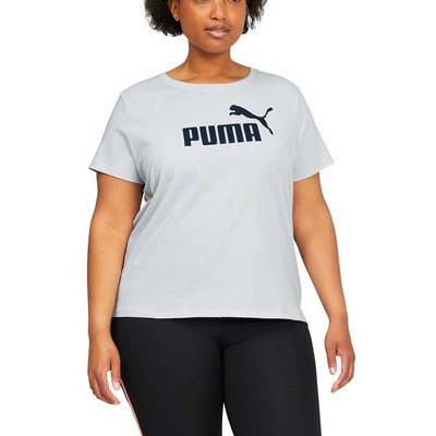 

Футболка Puma Ess Logo с круглым вырезом и короткими рукавами плюс женская синяя спортивная повседневная 58, Синий