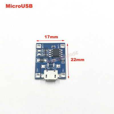 Micro/Mini USB Type-C Lithium Li-ion 18650 Battery Charger Charging Board Phone