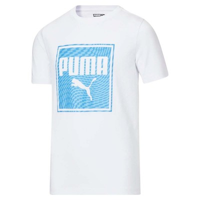

Футболка Puma Summer Break Box с круглым вырезом и короткими рукавами, молодежная футболка для мальчиков белого цвета Ca, Белый, Puma Summer Break Box Graphic Crew Neck Short Sleeve T-Shirt Yout