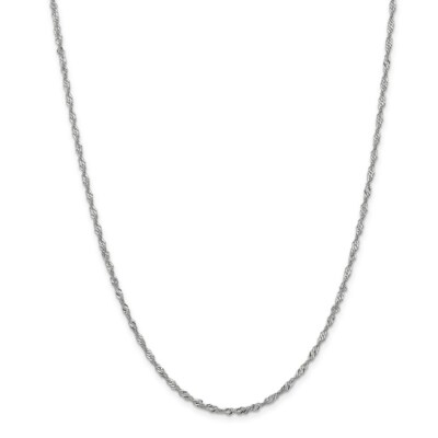 Pre-owned Superdealsforeverything Real 14kt White Gold 1.9mm Singapore Chain; 24 Inch; Lobster Clasp