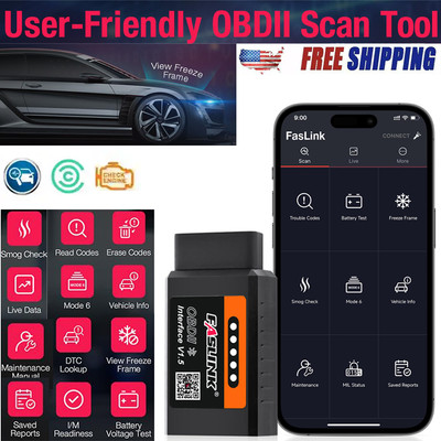 OBD2 Adapter Scanner  ELM327 V1.5 Mini Full Functions Wireless Diagnostic Tool