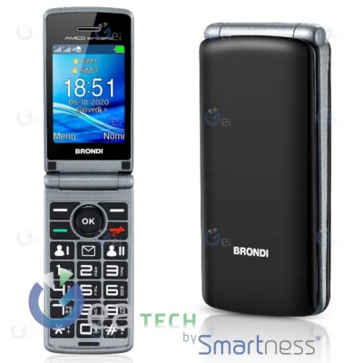 BRONDI AMICO SINCERO CELLULARE DUAL SIM FOTOCAMERA 1.3MP DISPLAY 2.4" NERO