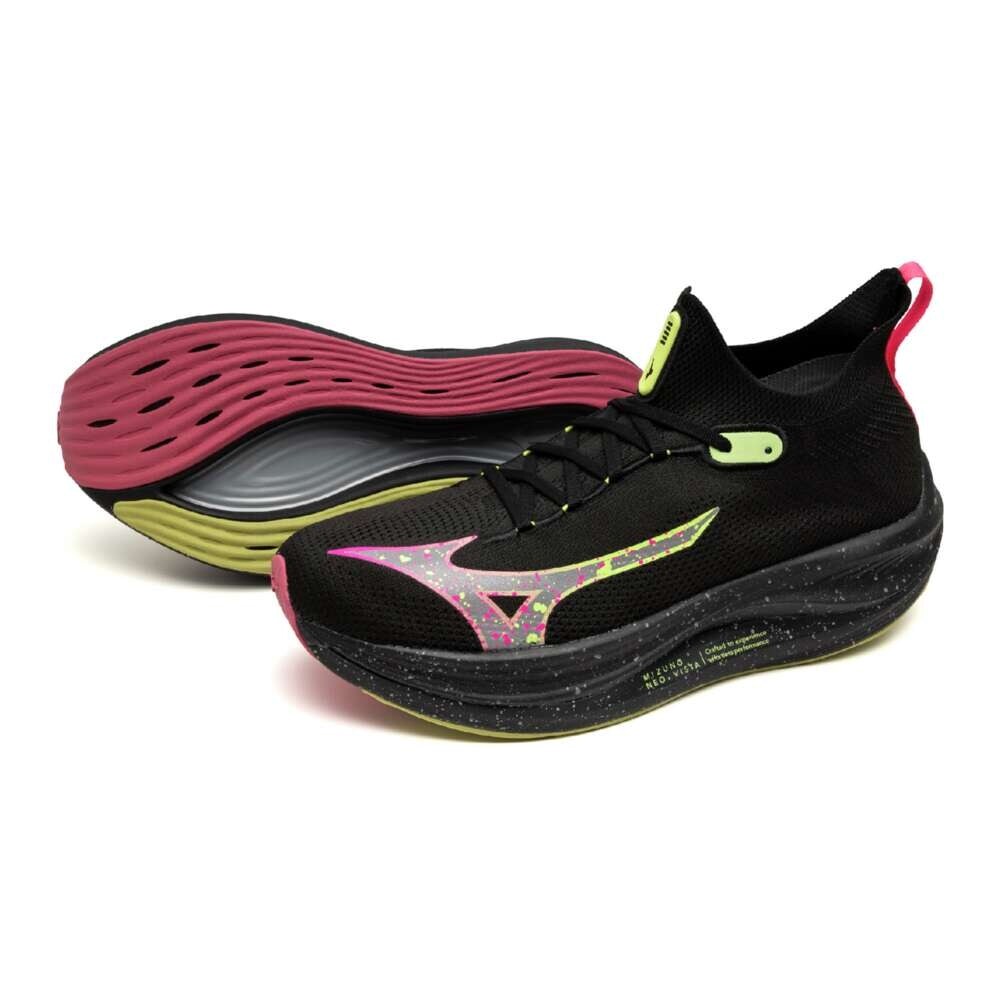Pre-owned Mizuno Neo Vista Black Pink Yellow Width 2e J1gc2434 03 Men's Size