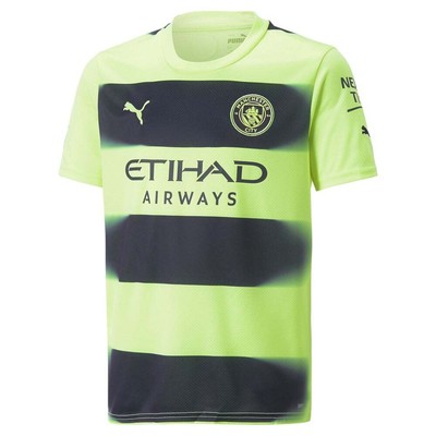 Puma Mcfc 3Rd 2223 Реплика с круглым вырезом с коротким рукавом Футбольная майка для мальчиков Размер молодежи