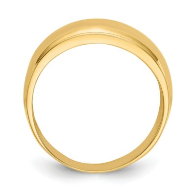 Pre-owned Superdealsforeverything Real 14kt Yellow Gold Polished Dome Ring S:7