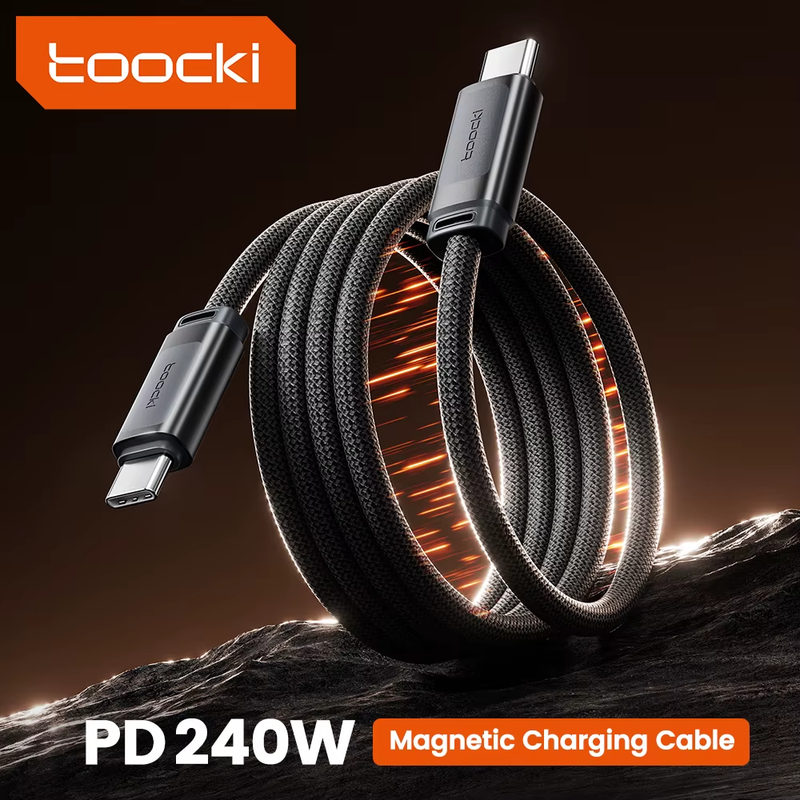 240W USB C Cable Magnetic Tangle-free Fast Charging Type C Cable for iPhone 16 1