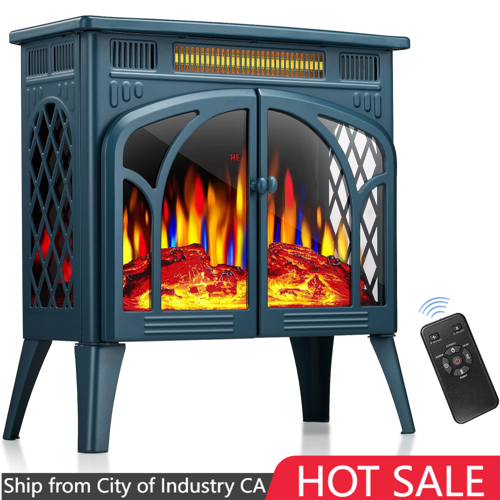 Electric Fireplace,23.5'' DarkDreen,3D Flame Effect, with Remote Control from CA
