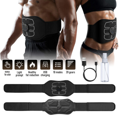 1/2pcs EMS Abdominal Muscle Toner Trainer ABS Stimulator Binder Gym Toning Belt