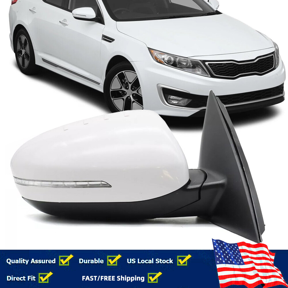 Для Kia Optima 2011-2013 Белое правое боковое зеркало с поворотником 5Pin, которое складывается вручную