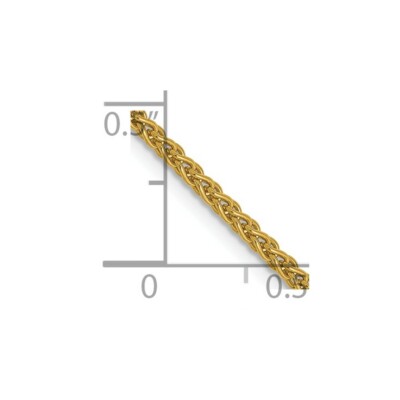 Pre-owned Skyjewelers Real 14kt Yellow Gold 1.65mm Spiga Chain; 20 Inch; Lobster Clasp