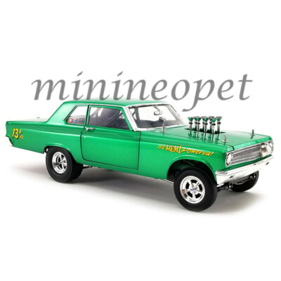 ACME A1806507 1965 DODGE CORONET AWB HEMI 1/18 DIECAST CUSTOM METALLIC GREEN