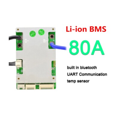 JBD 10S-17S 40A 50A 80A Li-ion Smart BMS Same Port Balance 36V 48V 60V Bluetooth