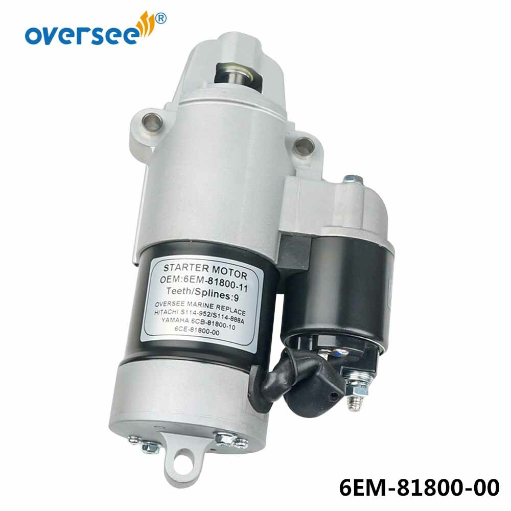 Oversee 6EM-81800-00 Starter Motor For Yamaha Outboard 4T