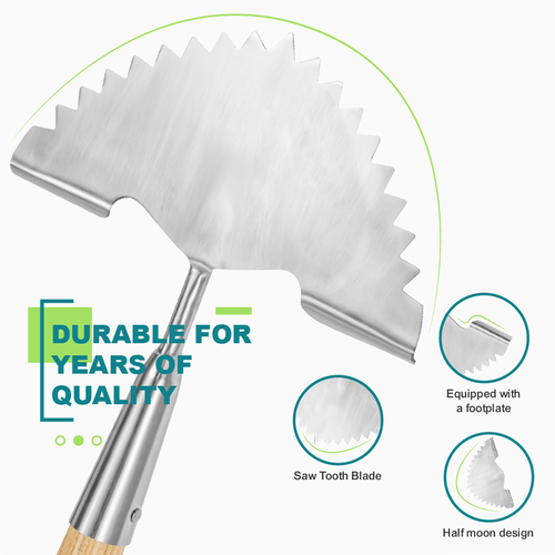 Berry&Bird Lawn Edger Manual Lawn Edger Half-Moon Edger Garden Lawn Edging Tool