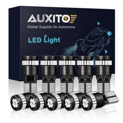 10pcs T10 w5w 194 LED Red Sidelight Bulbs Canbus 12V+24V Door Map Dome Light EAH