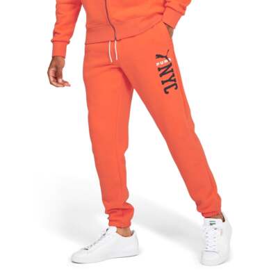 

Puma Nyc Golden Gloves Sweatpants Мужские оранжевые повседневные спортивные штаны 53632626, Оранжевый, Puma Nyc Golden Gloves Sweatpants