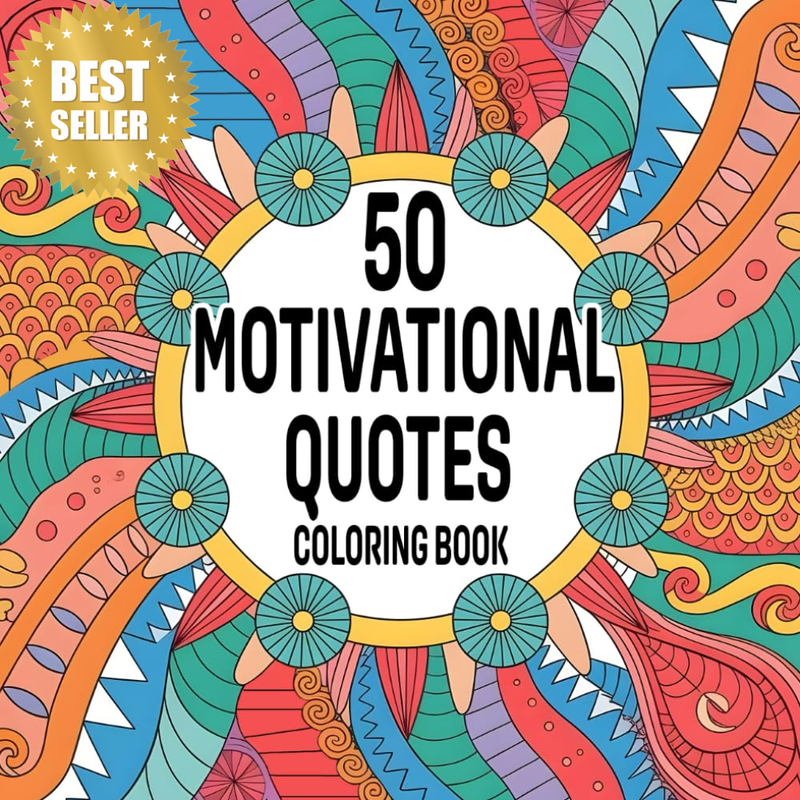 50 Motivational Quotes Coloring Book Relaxing Pattern Designs to Help Relieve St