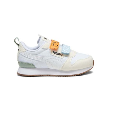 Белые кроссовки без шнуровки Puma R78 Mix Mtch V для маленьких мальчиков, повседневная обувь 39256501