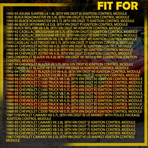 Ignition Control Module ICM FOR Chevrolet GMC 1500 C/K 2500 3500 Pickup LX340 EA