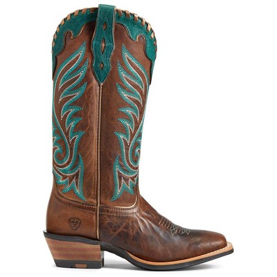 Женское коричневое платье Ariat Crossfire Picante Western TooledInlay Square Toe Cowboy