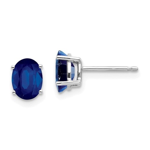Pre-owned Jewelryweb 14k White Gold Sapphire Earrings