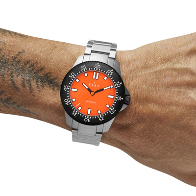 Pre-owned Vero Open Water Automatic Day Break Orange Watch - Brand