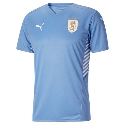 

Мужские синие повседневные топы Puma Uruguay Home 21 с коротким рукавом и V-образным вырезом 705, Синий, Puma Uruguay Home 21 VNeck Short Sleeve Replica Jersey
