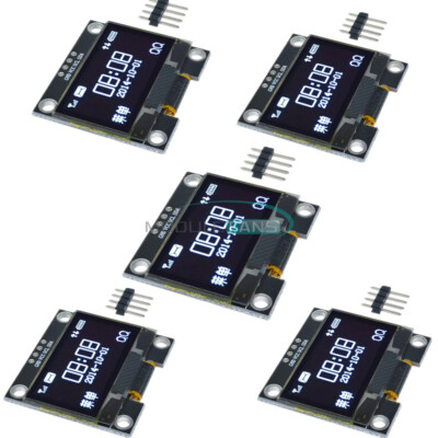 5PCS 1.3''4PIN White OLED LCD Display Module IIC I2C Interface 128x64