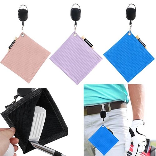 Square Golf Towel with CarabinerHook Microfiber Golf Golf Cl