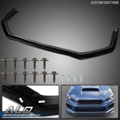 Fit For 15-2020 Subaru WRX STI Sedan CS-Style Front Bumper Lip Spoiler Kit Black