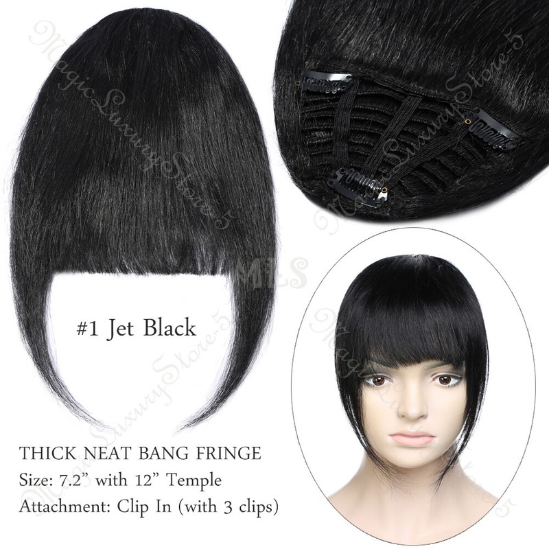Buy Thin Air Neat Wispy Bangs Clip In Fringe Real Remy Human Hair