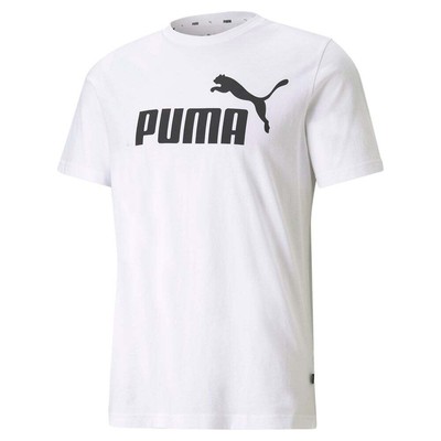 

Puma Ess Logo Crew Neck Short Sleeve TShirt Mens White Athletic Casual Tops 8455, Белый, Puma Ess Logo Crew Neck Short Sleeve TShirt