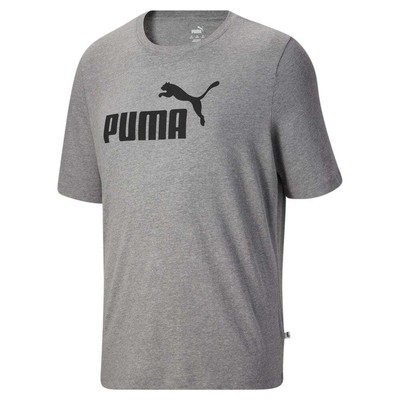 

Puma Essential Хизер Экипаж Шеи Короткий рукав TShirt Большой высокий мужской серый случайный T, Grey, Puma Essential Heather Crew Neck Short Sleeve TShirt Big Tall