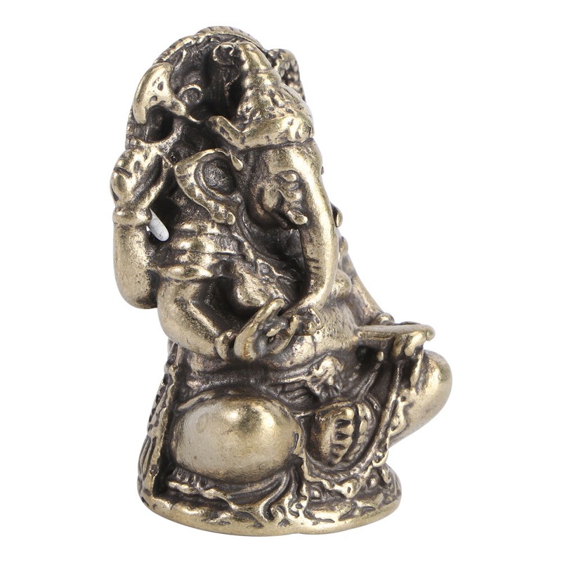  Ganesha Figur Klein Auto Kupferhandwerk Tempeldekoration Kind
