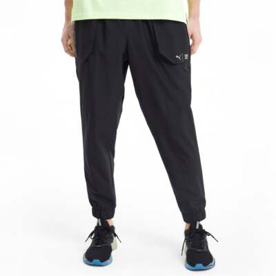 

Puma Train First Mile Xtreme Woven Training Pants Mens Black Casual Athletic Bot, Черный, Puma Train First Mile Xtreme Woven Training Pants