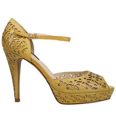 

BRONX Sea Side Peep Toe Туфли-лодочки с ремешком на щиколотке Женское желтое платье Повседневная 84063-700, Желтый, BRONX Sea Side Peep Toe Ankle Strap Pumps