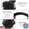 6 Inch 0.4cm Thickness Dreadlock Extensions Human Hair 40 Strands Locs Extensions Real Human Hair, Natural Black for Women Men Kids Full Handmade Permanent Locs Can Be Dyed and Bleached