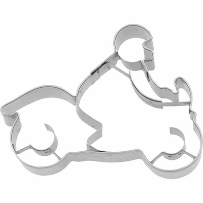 Birkmann Ausstechform Motorradfahrer Ausstecher Plätzchenform Keks Edelstahl 8cm