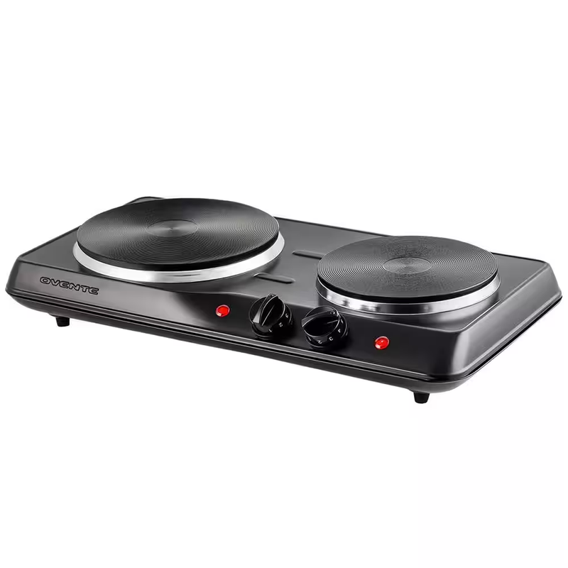 ELECTRIC COUNTERTOP DOUBLE BURNER Cooktop Hot Plate Stove 1700W Cooker Temp