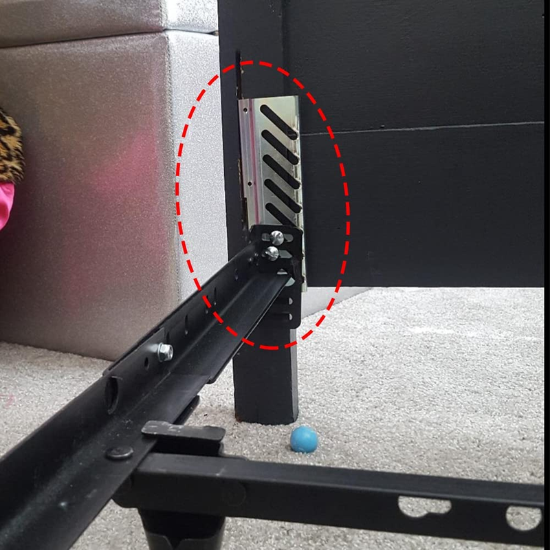 2Pc Bed Rail Hook-On Conversion Bracket - Adjustable Bed Frame Adapter