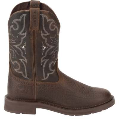 

Justin Original Workboots Amarillo Safety Toe Work Мужская коричневая рабочая защитная обувь, Коричневый, Justin Original Workboots Amarillo Safety Toe Work