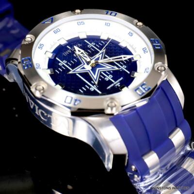 Invicta NFL Pro Diver Scuba Dallas Cowboys Blue Automatic 50mm Watch New