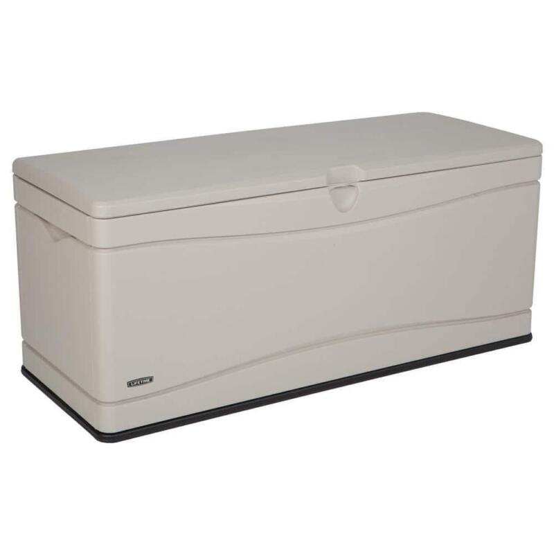 Lifetime Outdoor Deck Box 130-Gal Heavy-Duty Polyethylene Storage Desert Sand