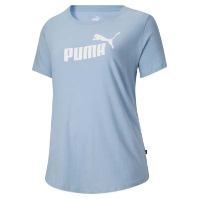 

Puma 67302079 Womens Ess Logo 2.0 Plus с круглым вырезом и короткими рукавами - Синий -