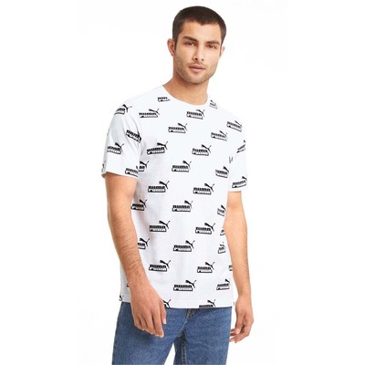 

Puma Amplified Aop Crew Neck Short Sleeve TShirt Mens White Casual 585789-02, Белый, Puma Amplified Aop Crew Neck Short Sleeve TShirt